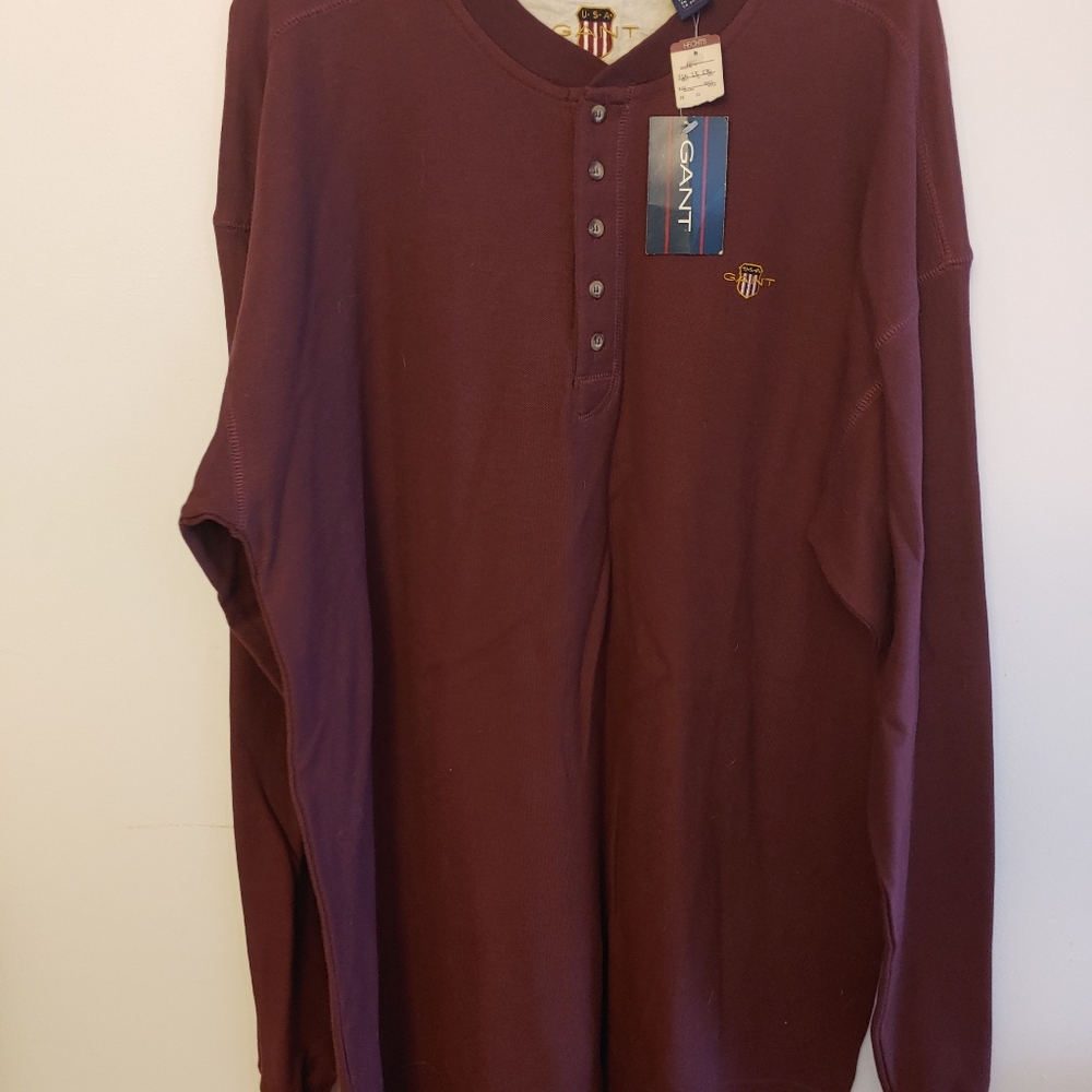 Gant XL long men's Henley shirt w/tags